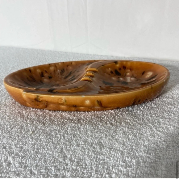Vintage MCM Glazed Art  Ceramic Pottery Ashtray Trinket Dish - Picture 10 of 14